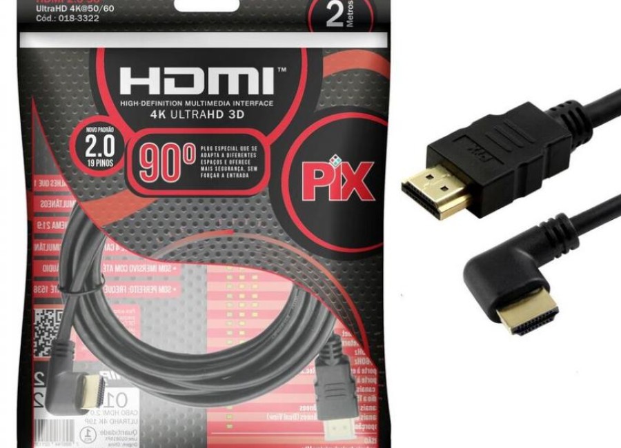 CABO HDMI 2.0 4K ULTRA HD PLUG 90º