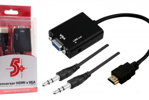 CONVERSOR HDMI PARA VGA 15CM